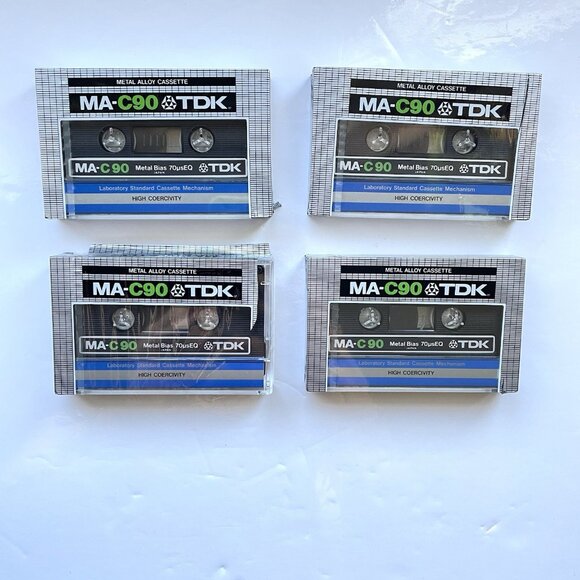 4x VTG TDK MA C90 Cassette Tapes Blank Metal Alloy New Sealed - Picture 1 of 11